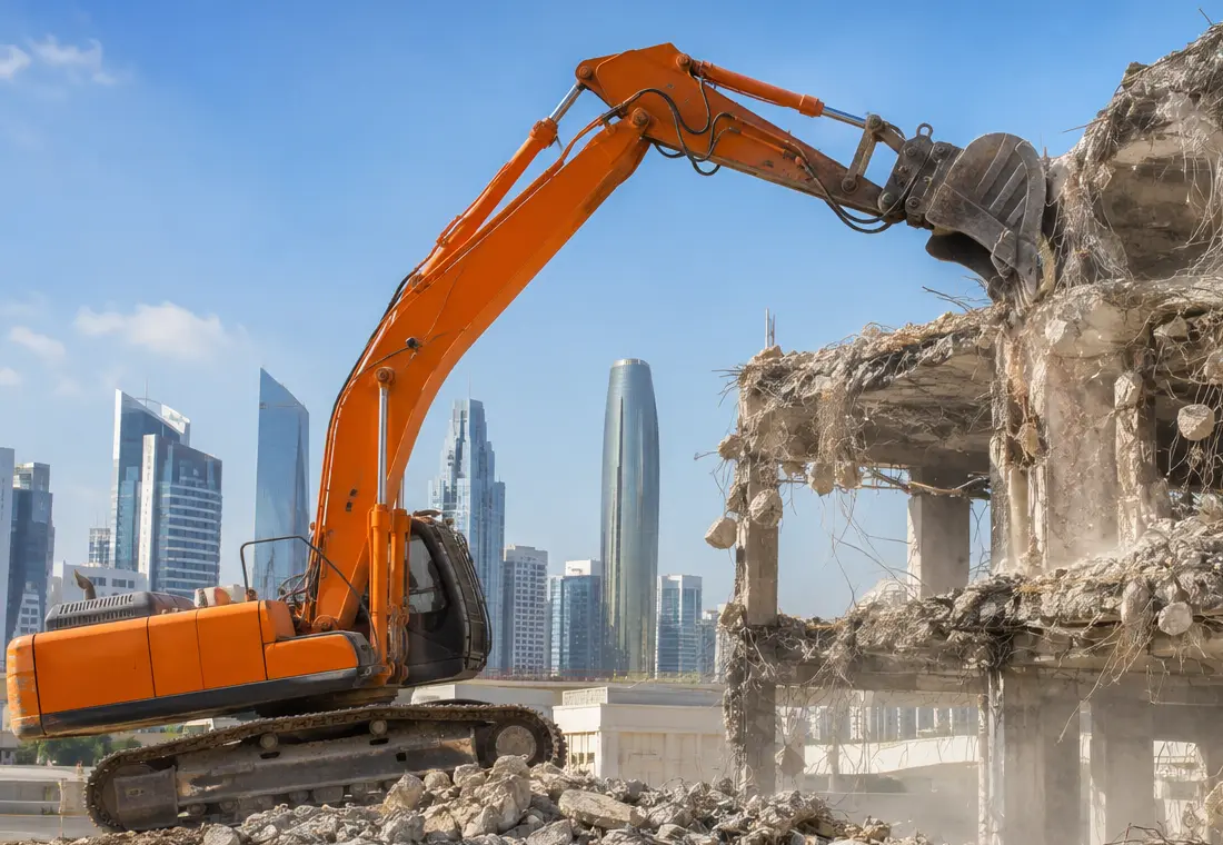 هدم العمائر والأبراج السكنية والتجارية