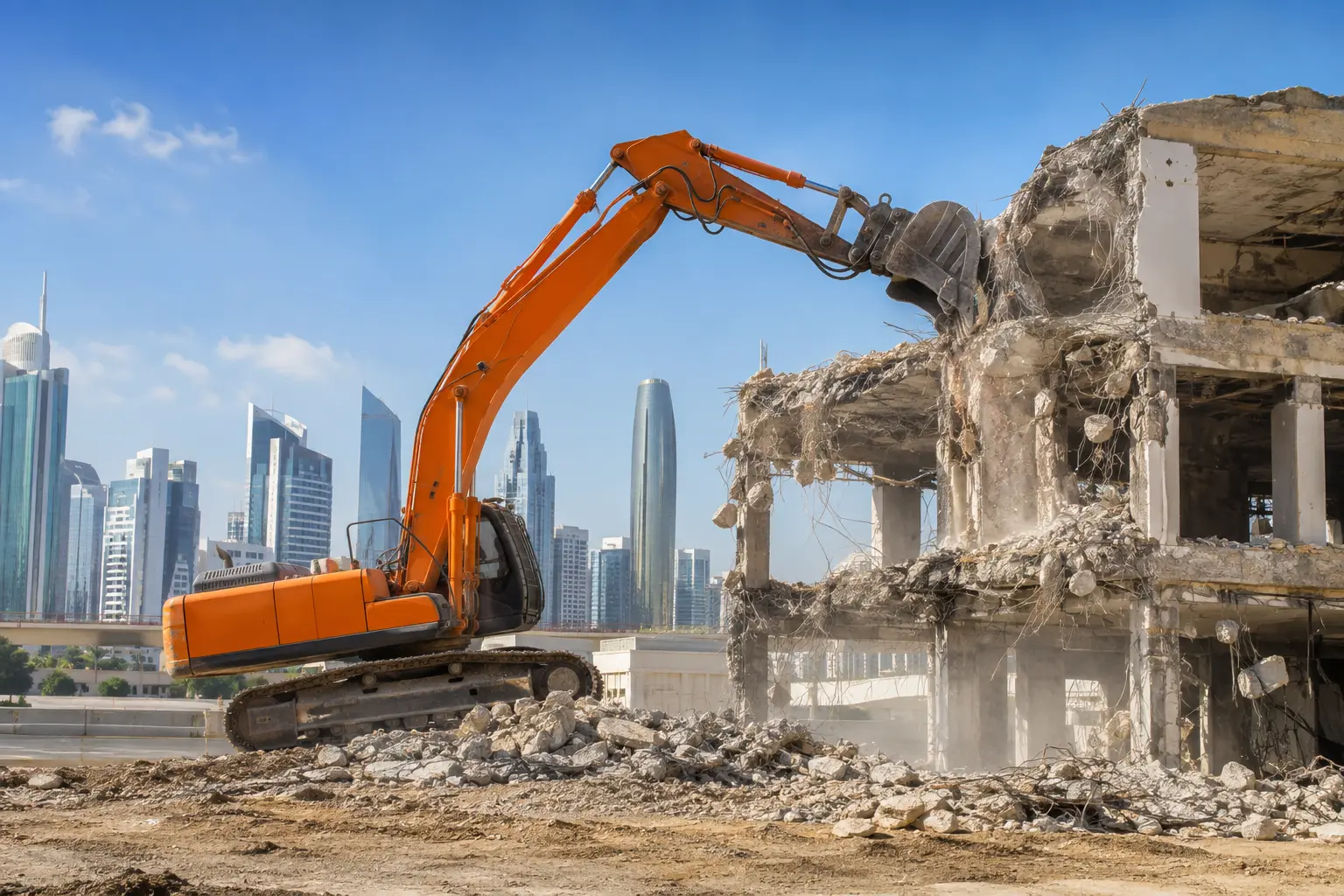 مشروع إزالة مجمع عمائر سكنية بحي العليا